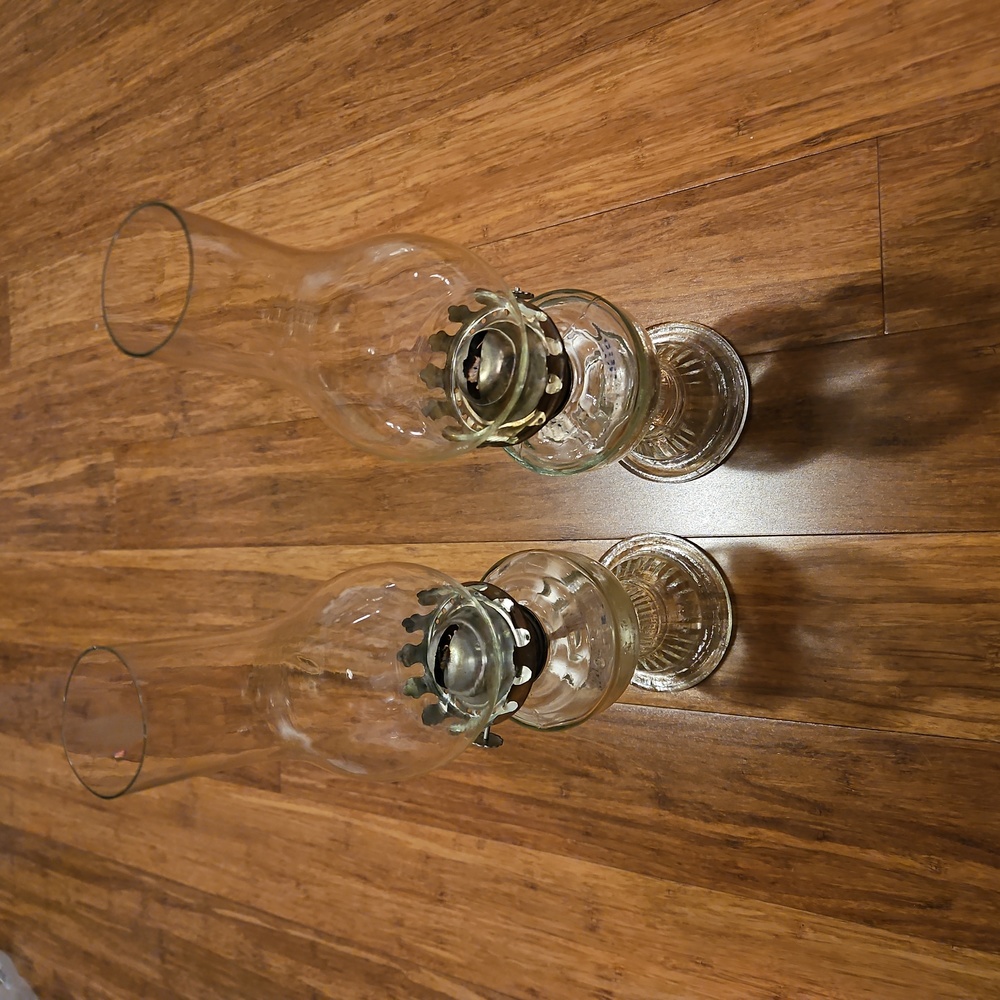 Antique oil lamps